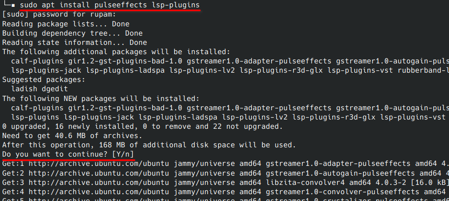 Terminal installation
